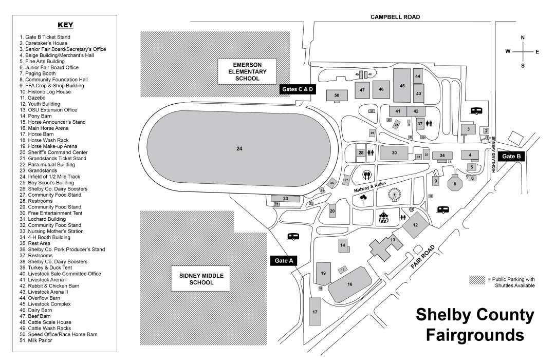 Fair Map Shelby County Fair